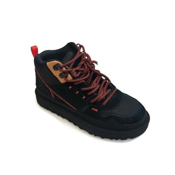 UGG Womens Highland Hi Heritage Lace Up Sneaker Boots Black 1120096 Size 6.5 - Picture 1 of 9